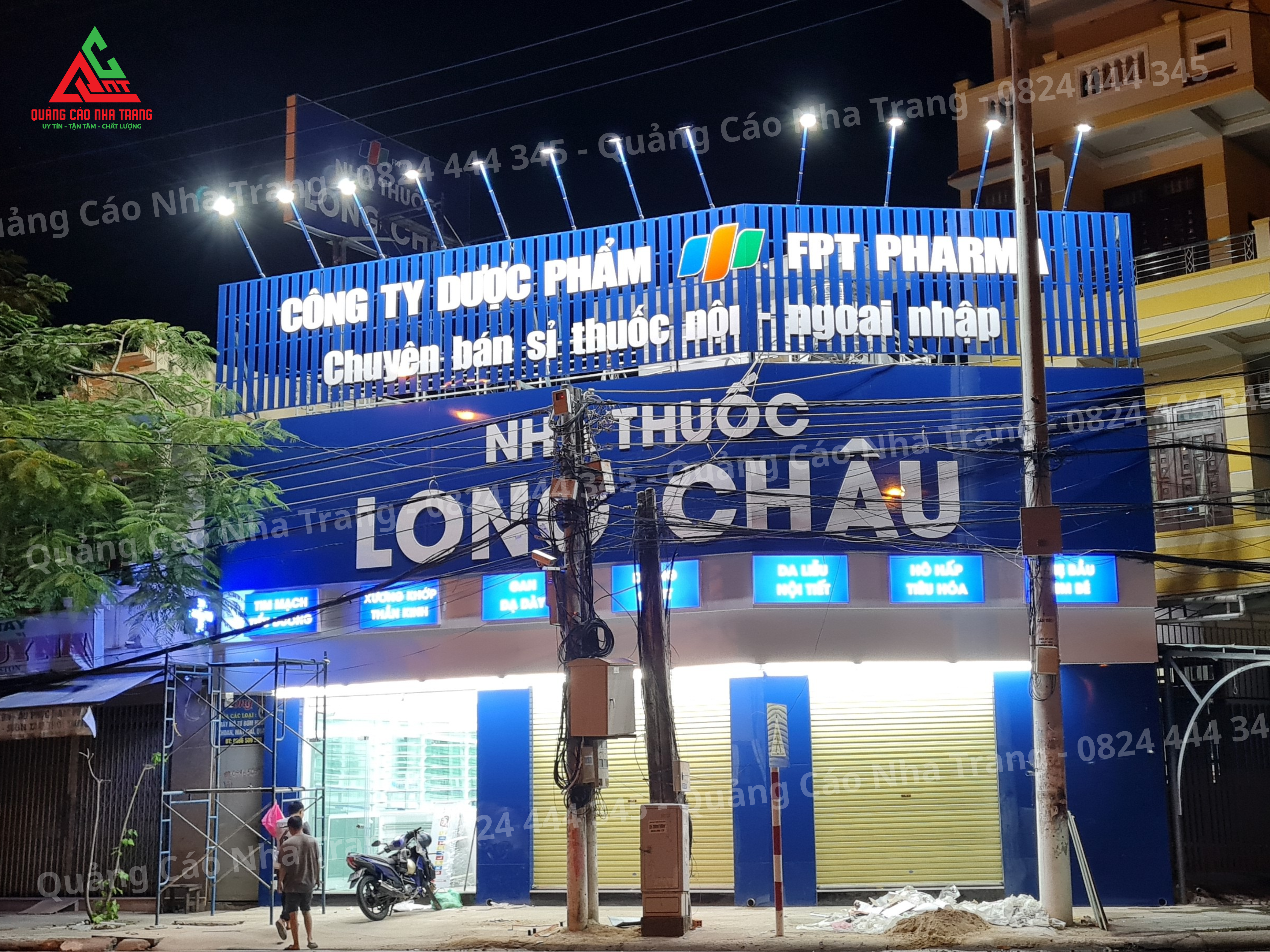 Dự Án Thi công bảng hiệu Nhà thuốc Long Châu